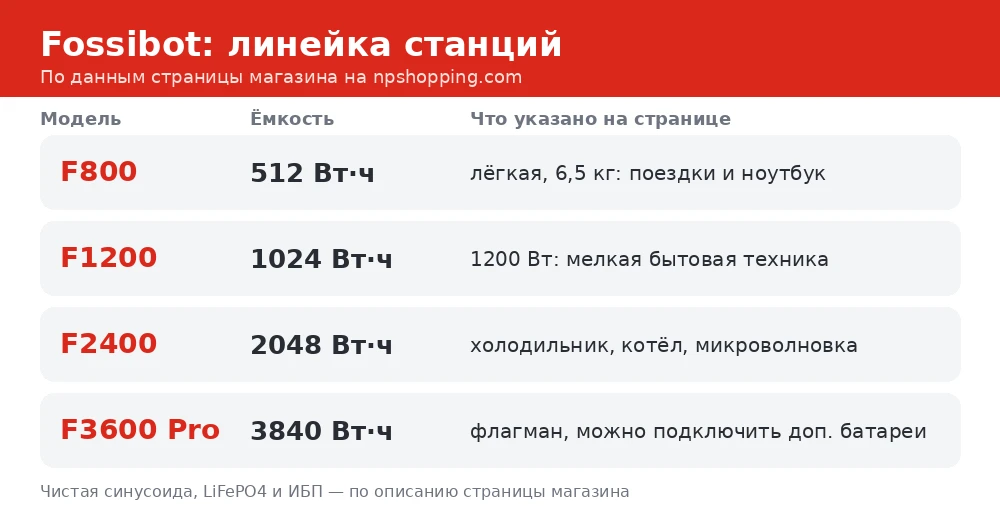 что указано на странице магазина